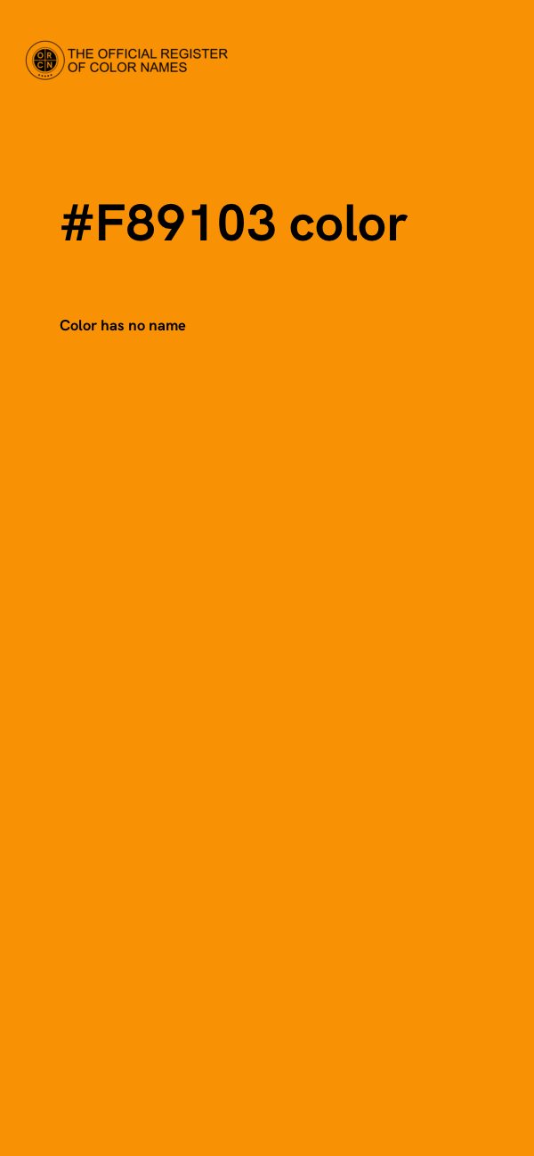 #F89103 color image
