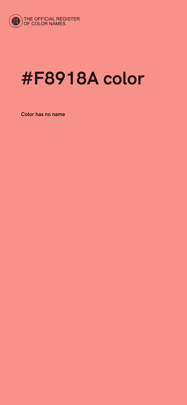 #F8918A color image