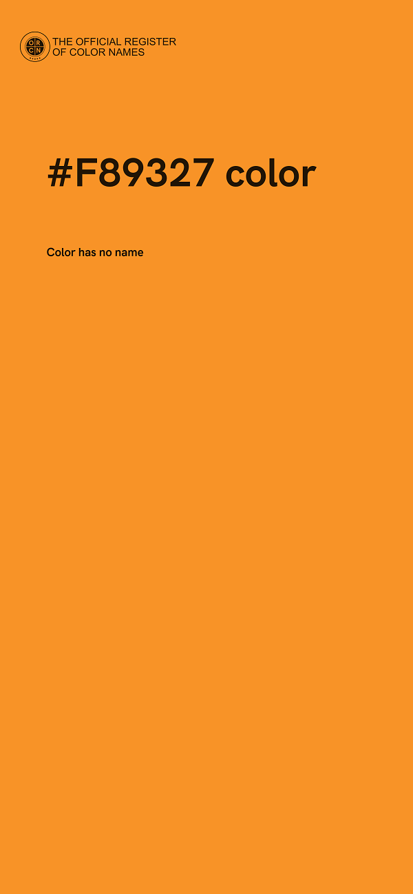 #F89327 color image