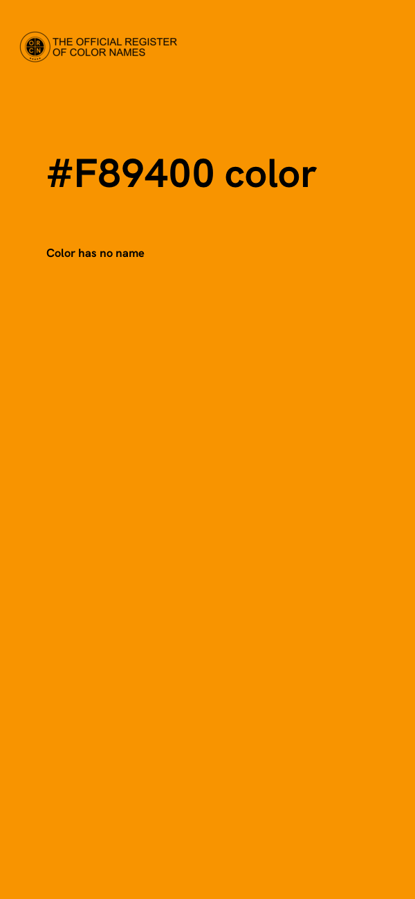 #F89400 color image