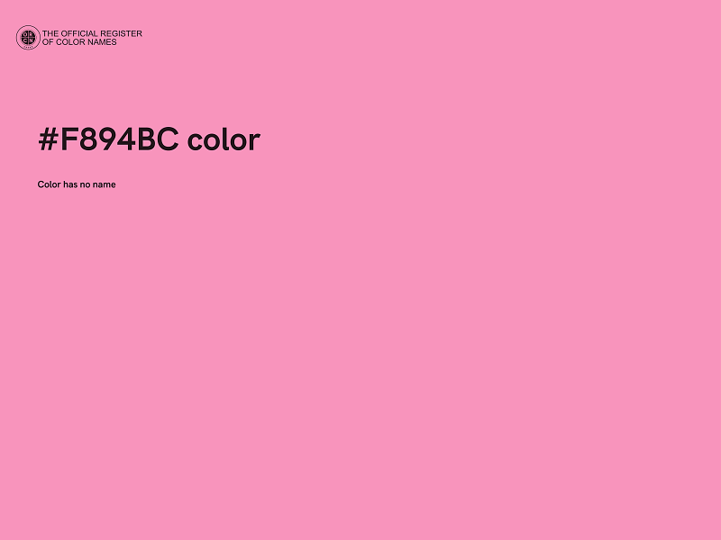#F894BC color image
