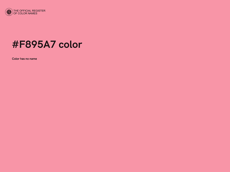 #F895A7 color image