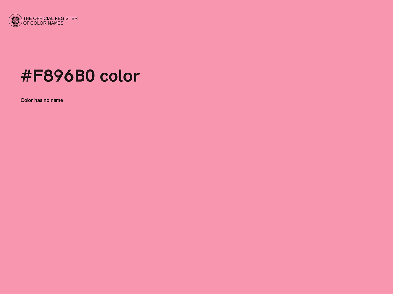 #F896B0 color image