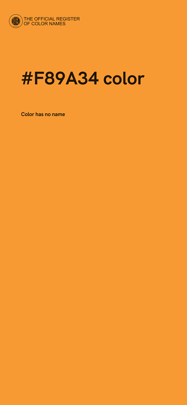 #F89A34 color image