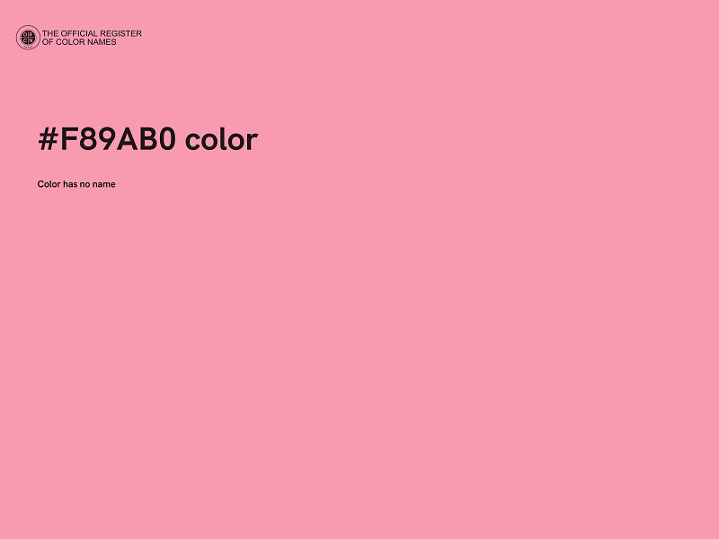 #F89AB0 color image