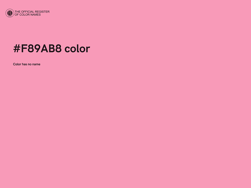 #F89AB8 color image