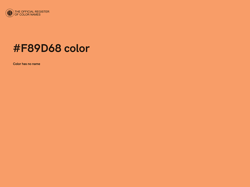 #F89D68 color image