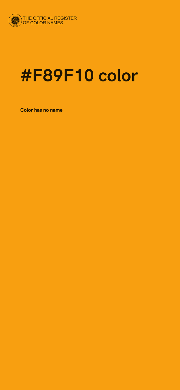#F89F10 color image