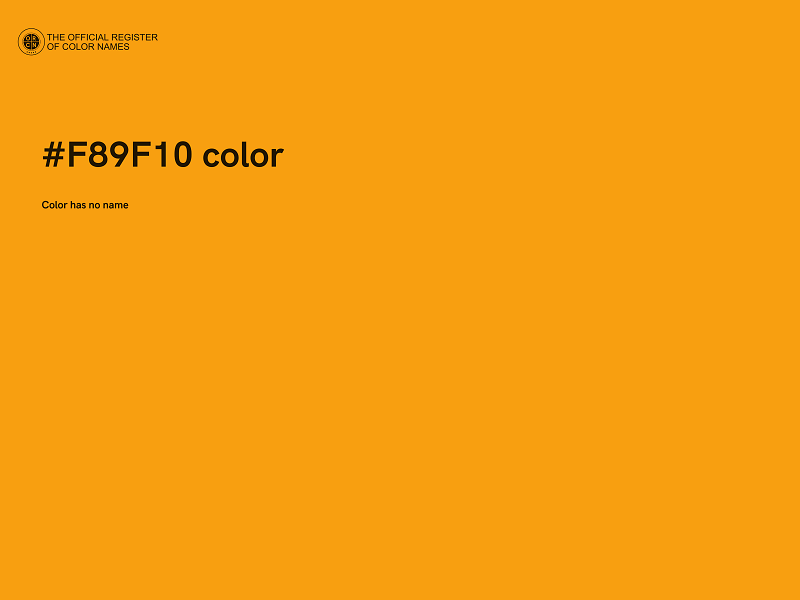 #F89F10 color image