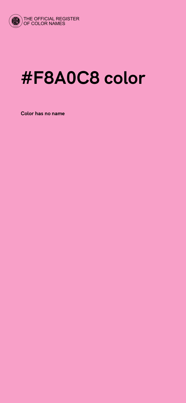 #F8A0C8 color image