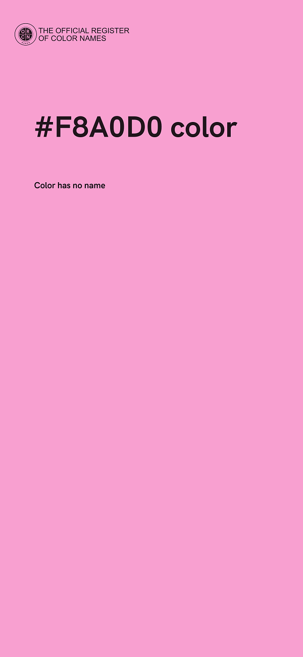 #F8A0D0 color image