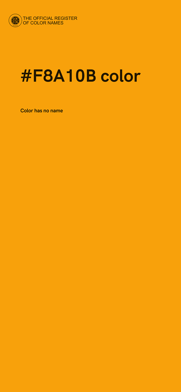 #F8A10B color image