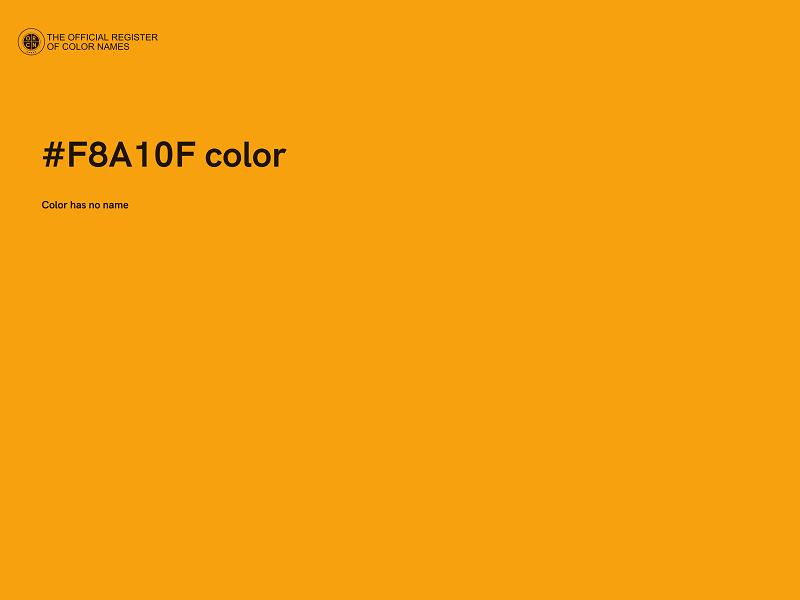 #F8A10F color image