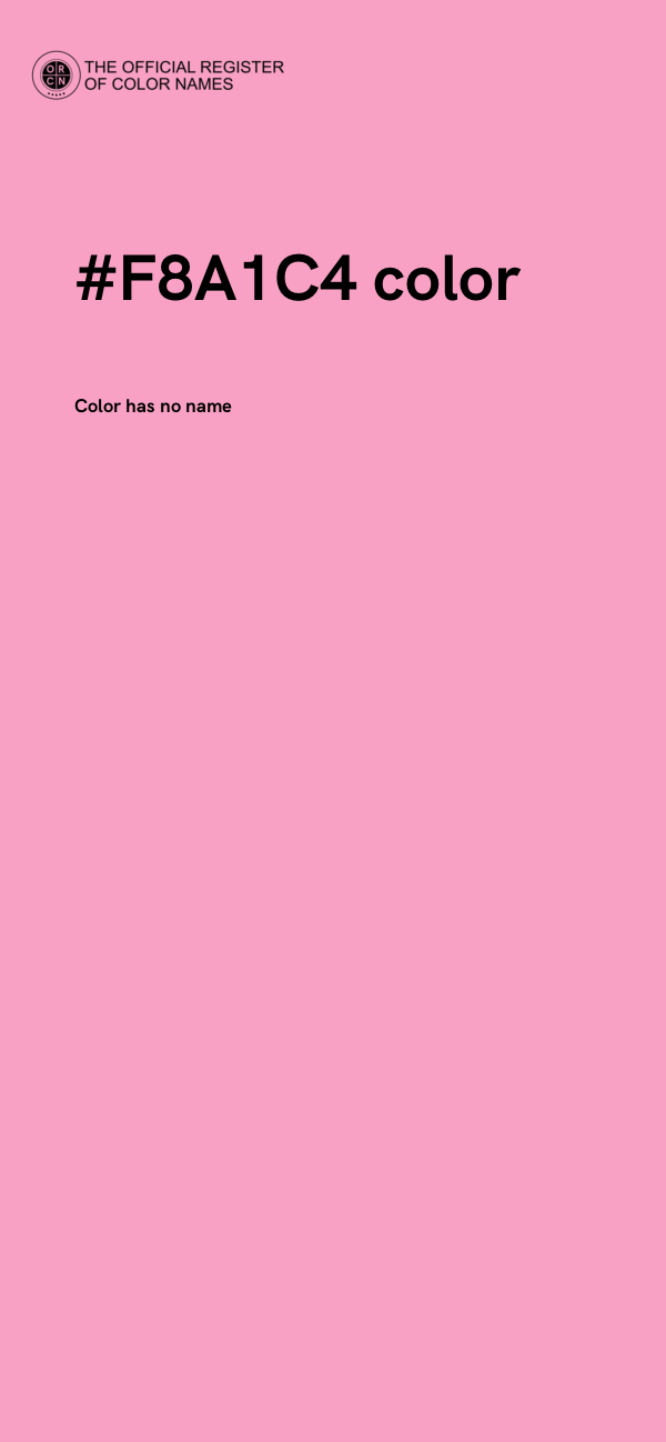 #F8A1C4 color image