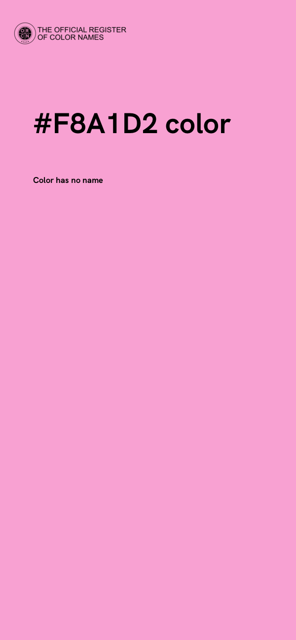 #F8A1D2 color image