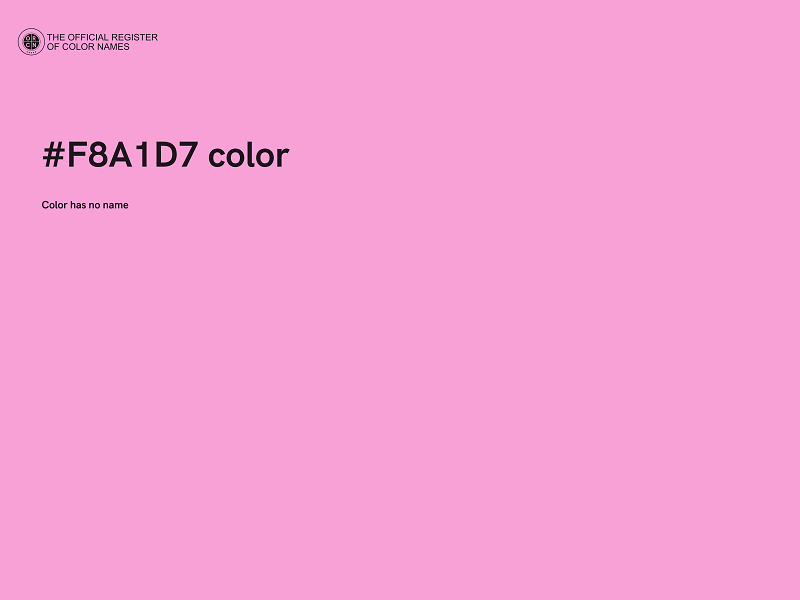 #F8A1D7 color image