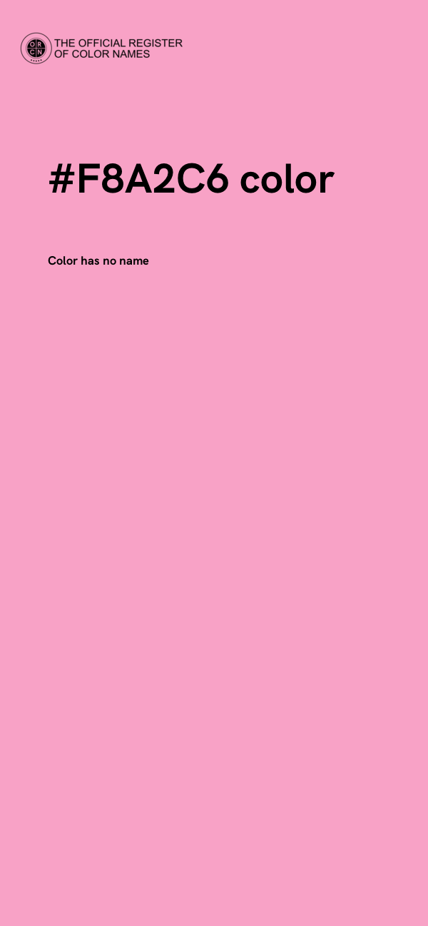 #F8A2C6 color image