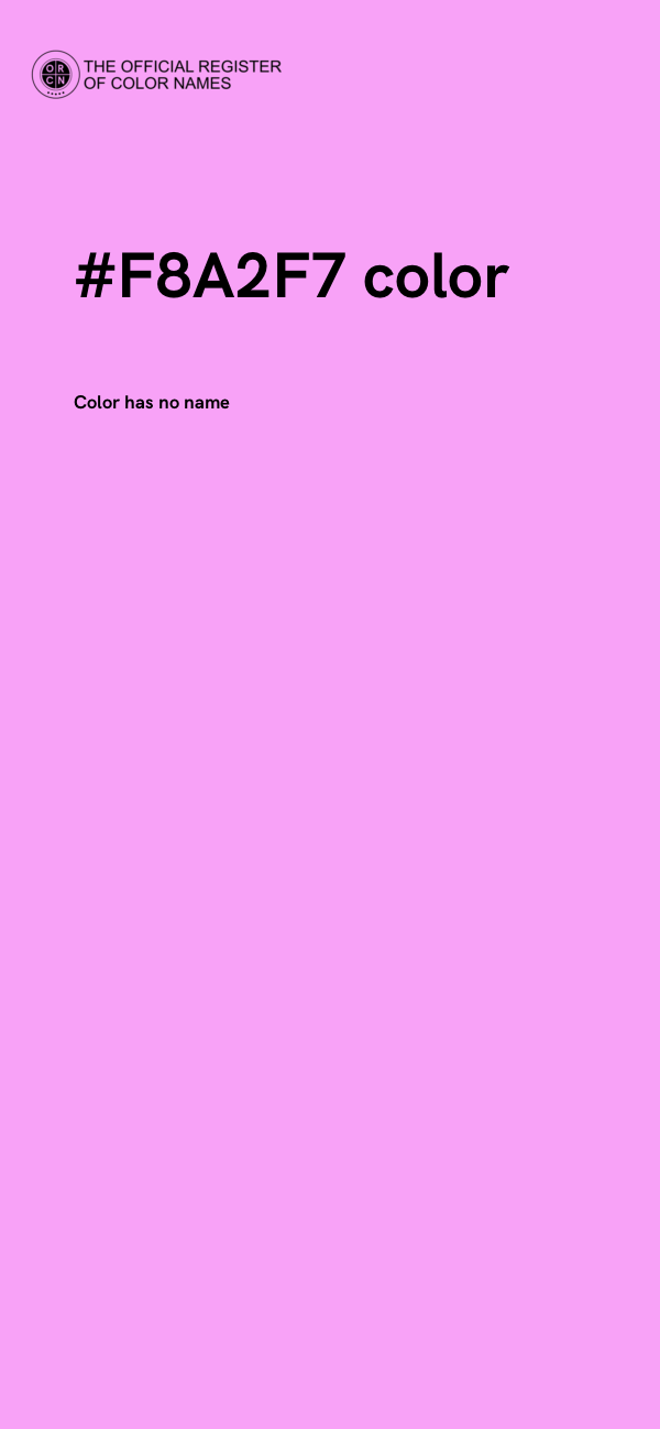 #F8A2F7 color image