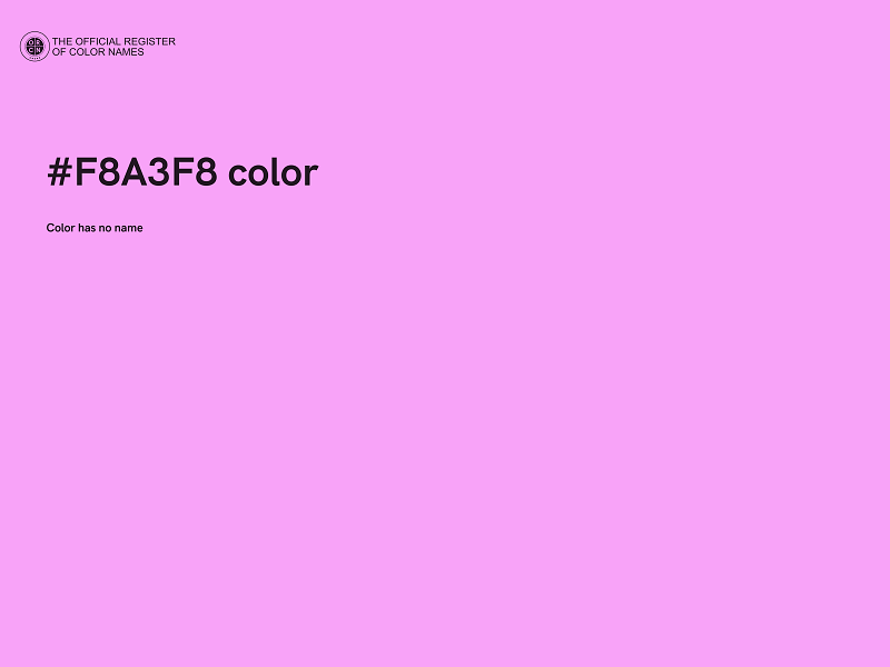 #F8A3F8 color image
