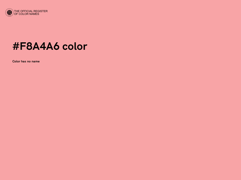 #F8A4A6 color image
