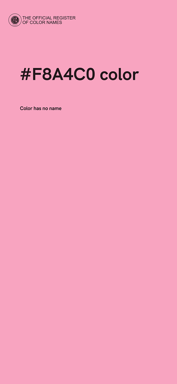 #F8A4C0 color image