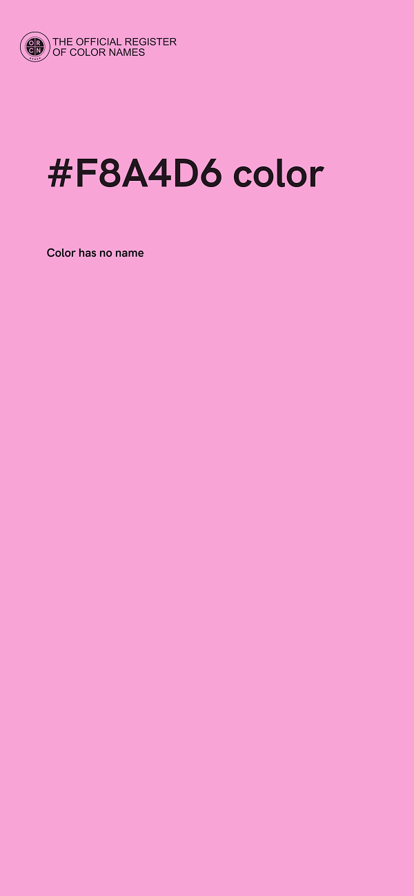 #F8A4D6 color image