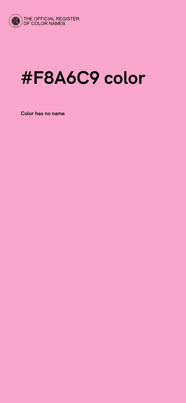 #F8A6C9 color image