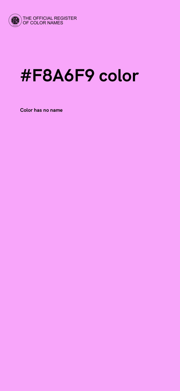 #F8A6F9 color image