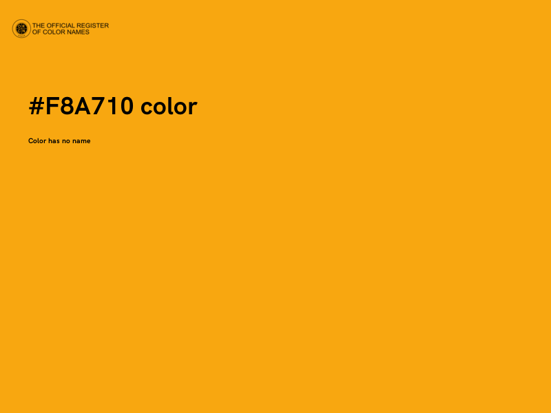 #F8A710 color image