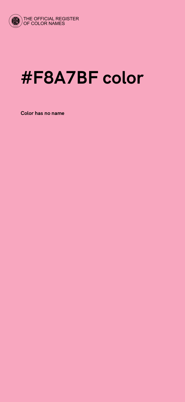 #F8A7BF color image