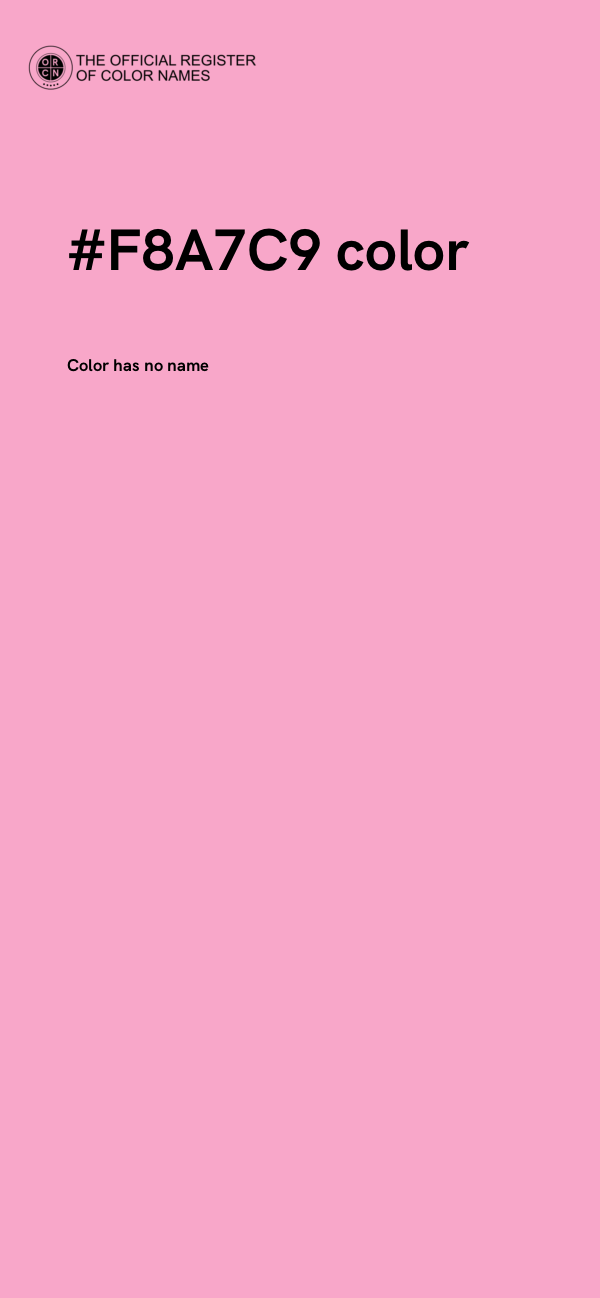 #F8A7C9 color image