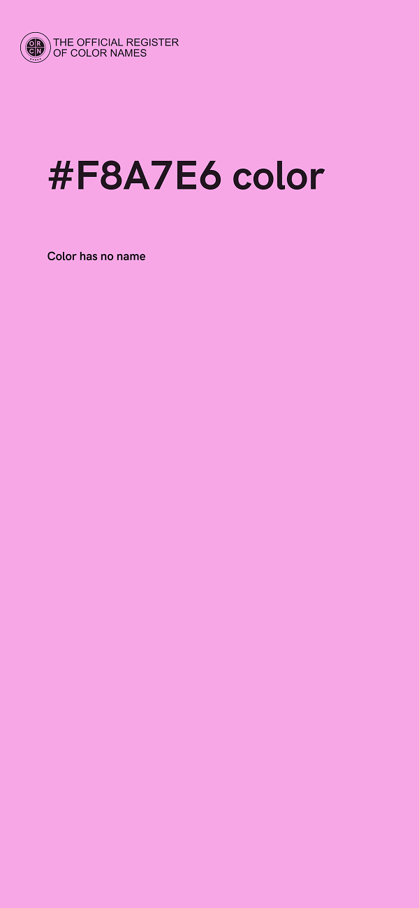 #F8A7E6 color image