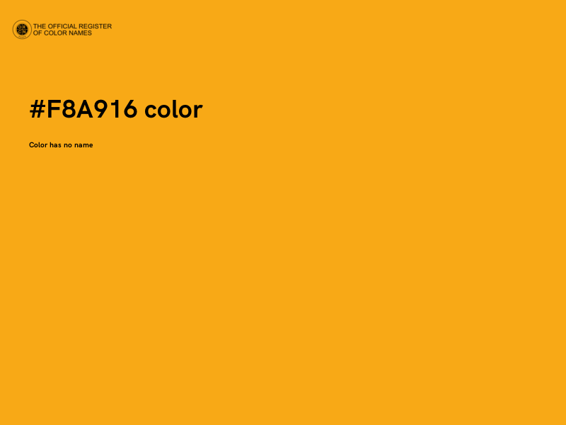 #F8A916 color image