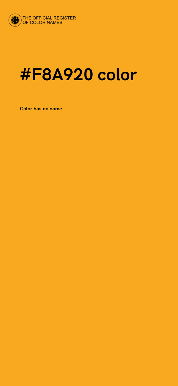 #F8A920 color image