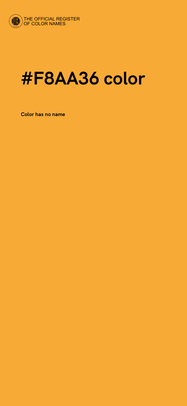 #F8AA36 color image