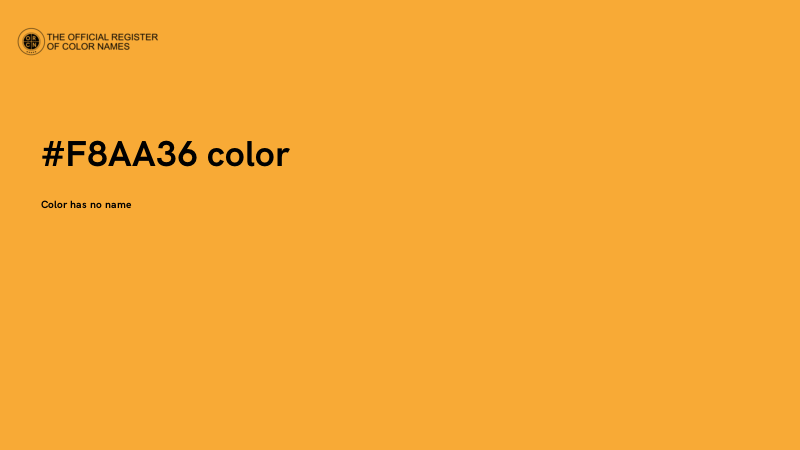 #F8AA36 color image