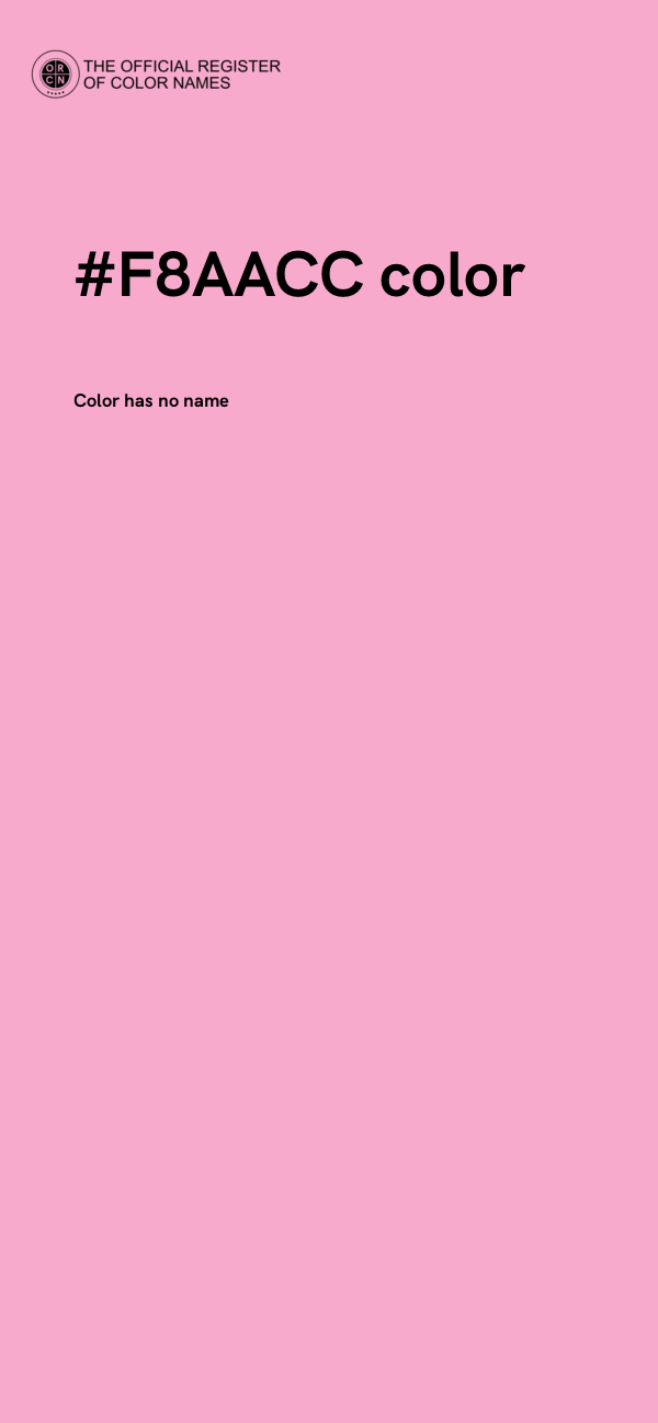 #F8AACC color image