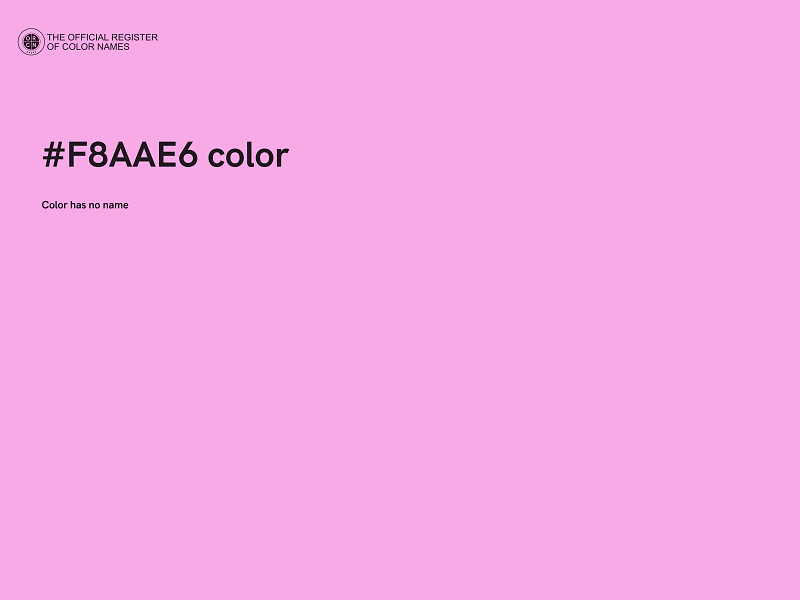 #F8AAE6 color image