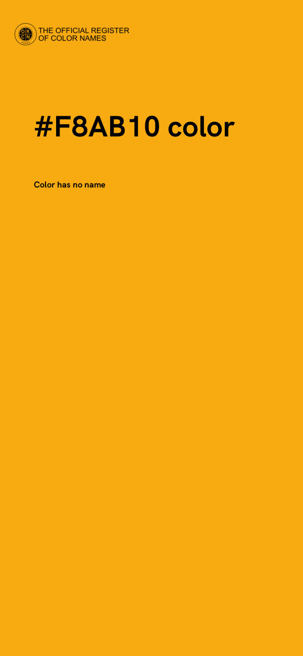 #F8AB10 color image