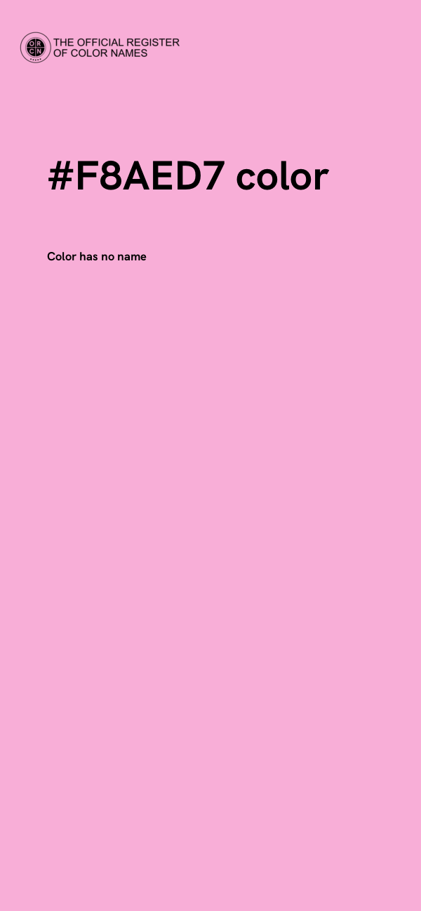 #F8AED7 color image