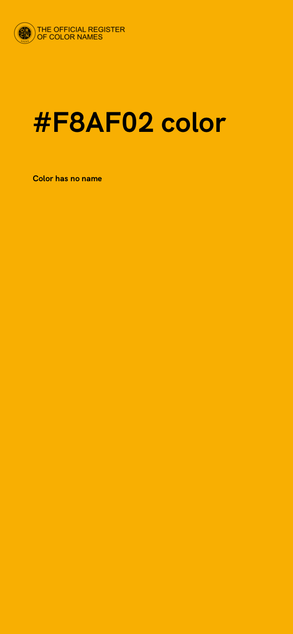 #F8AF02 color image