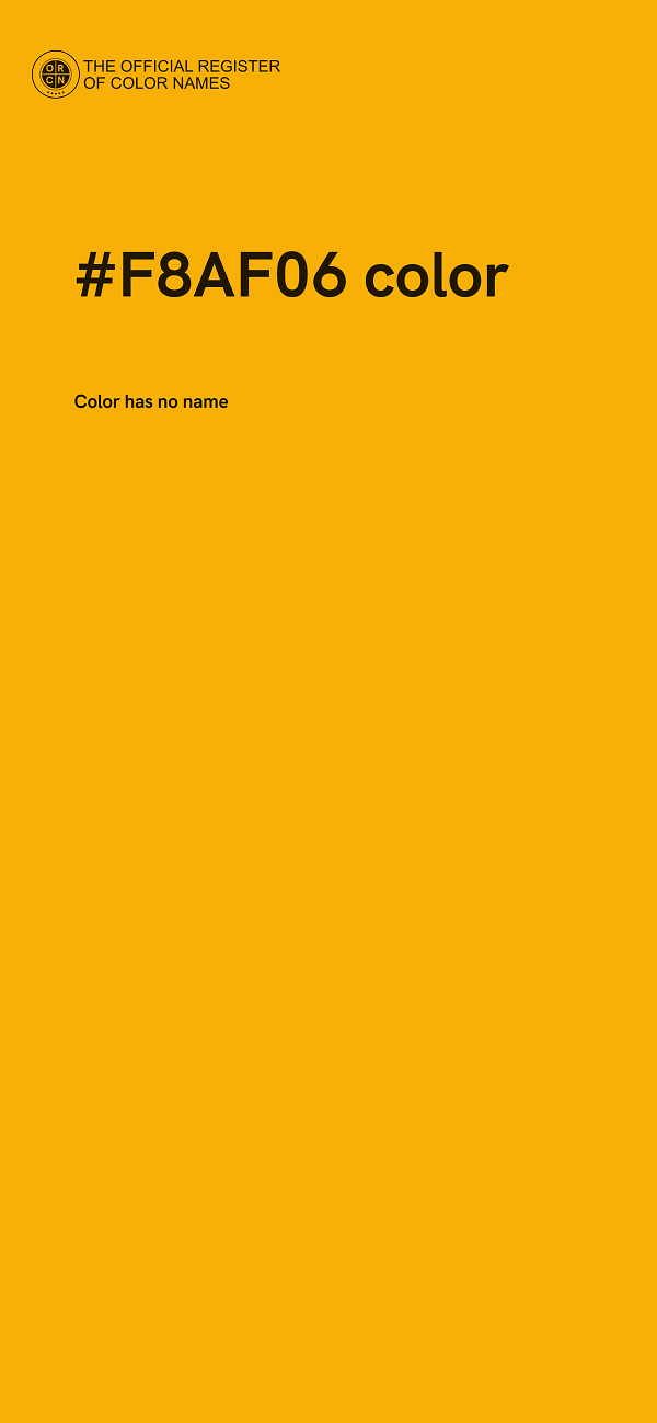 #F8AF06 color image