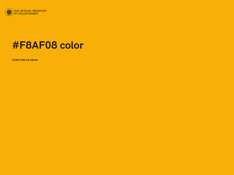 #F8AF08 color image