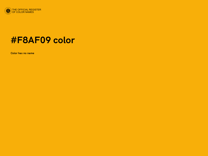 #F8AF09 color image
