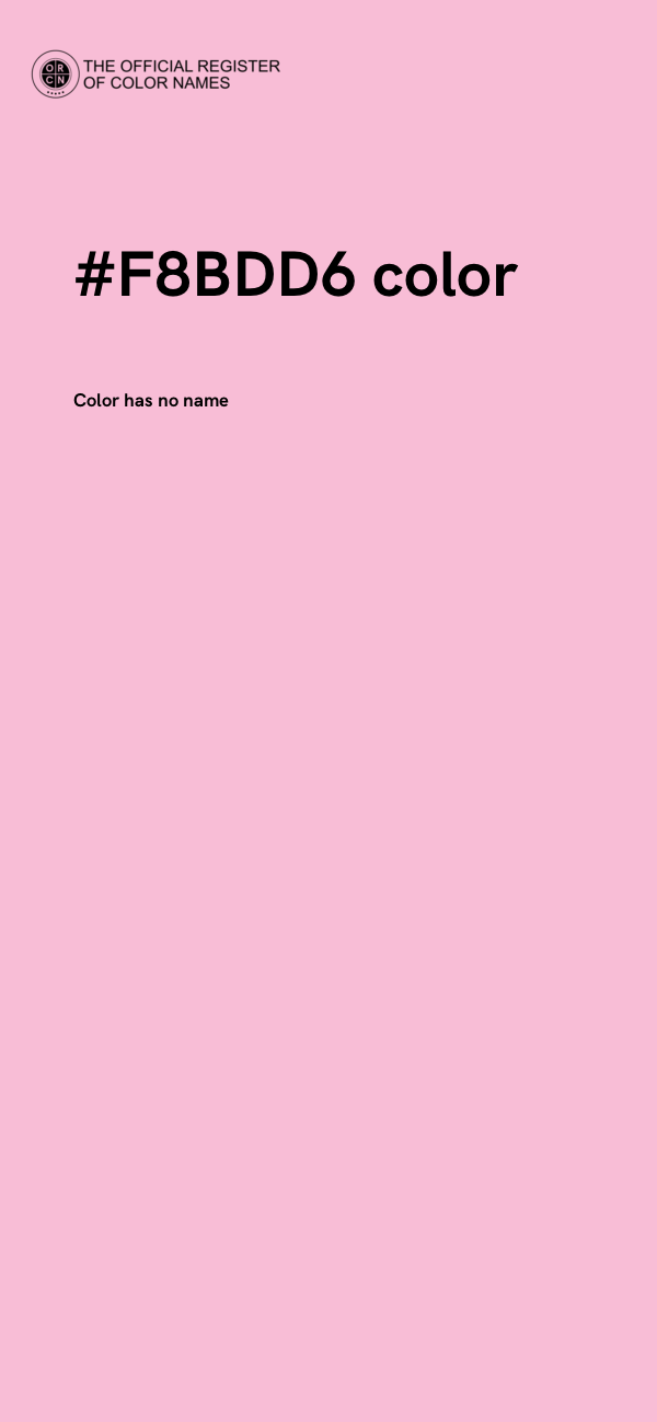 #F8BDD6 color image