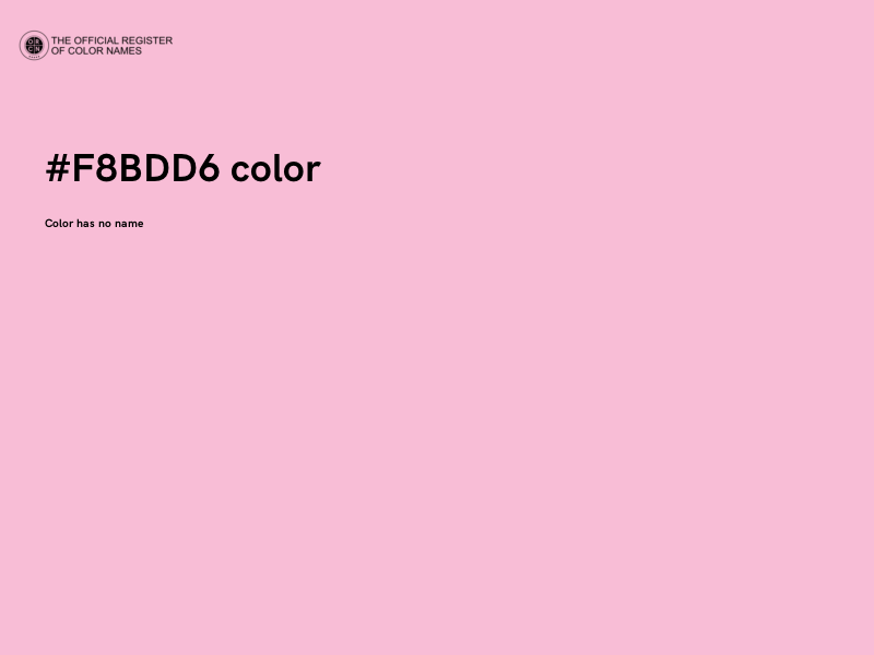 #F8BDD6 color image