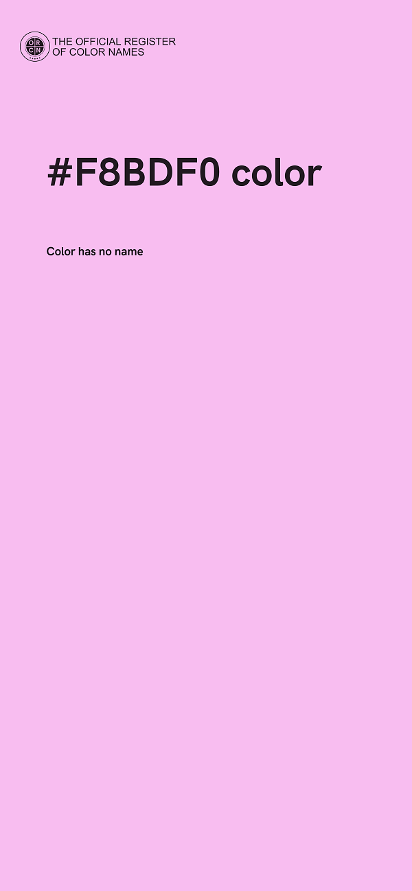 #F8BDF0 color image