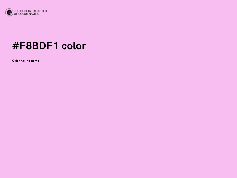 #F8BDF1 color image