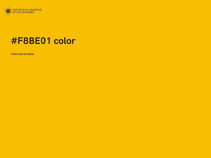 #F8BE01 color image