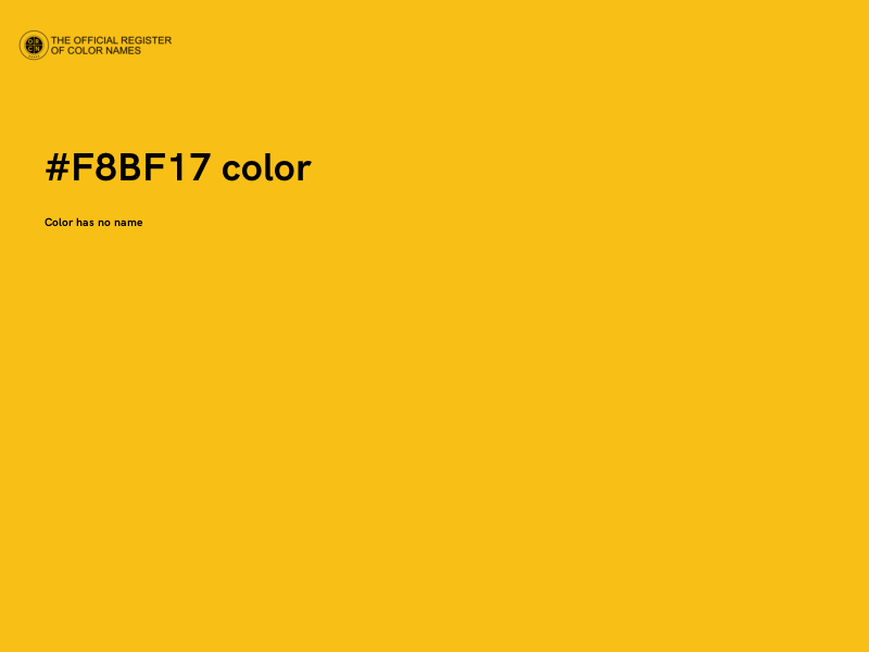 #F8BF17 color image